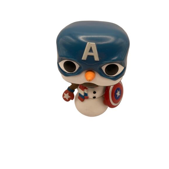 Funko Pop! Marvel 532 Cap Snowman Holiday Captain America-no box - Picture 1 of 4